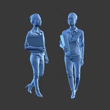 personaje figura niña w05 Arte humano hombre minifigura cuerpo personas hembra 3d print model - Mito3D