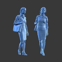 personaje figura niña w06 Arte humano hombre minifigura cuerpo personas hembra 3d print model - Mito3D