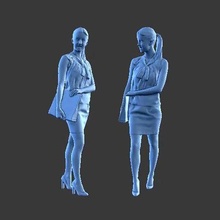 personaje figura niña w07 Arte humano hombre minifigura cuerpo personas hembra 3d print model - Mito3D