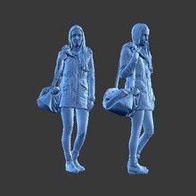 personaje figura niña w08 Arte humano hombre minifigura cuerpo personas hembra 3d print model - Mito3D