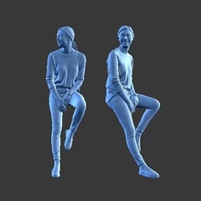 personaje figura niña w09 Arte humano hombre minifigura cuerpo personas hembra 3d print model - Mito3D