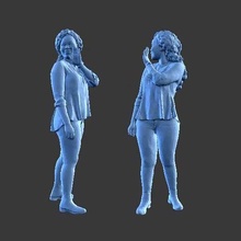 personaje figura niña w11 Arte humano hombre minifigura cuerpo personas hembra 3d print model - Mito3D