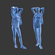 character figure girl w13 art human man minifigure body people female 3d print model - Mito3D