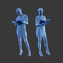 Charakter Zahl Mädchen w15 Kunst Minifigur Körper weiblich 3d print model - Mito3D