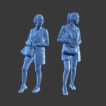 personaje figura niña w17 Arte humano hombre minifigura cuerpo personas hembra 3d print model - Mito3D