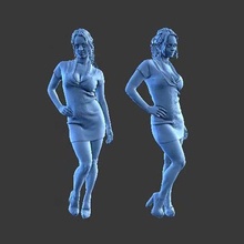personaje figura niña w20 Arte humano hombre minifigura cuerpo personas hembra 3d print model - Mito3D