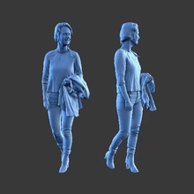 personaje figura niña w21 Arte humano hombre minifigura cuerpo personas hembra 3d print model - Mito3D