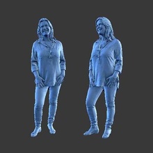 personaje figura niña w24 Arte humano hombre minifigura cuerpo personas hembra 3d print model - Mito3D