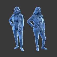 personaje figura niña w25 Arte humano hombre minifigura cuerpo personas hembra 3d print model - Mito3D