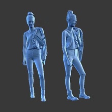personaje figura niña w27 Arte humano hombre minifigura cuerpo personas hembra 3d print model - Mito3D