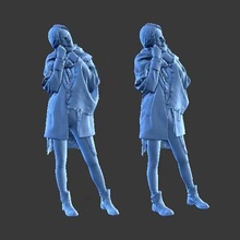 personnage figure fille w28 art Humain homme figurine corps femelle 3d print model - Mito3D