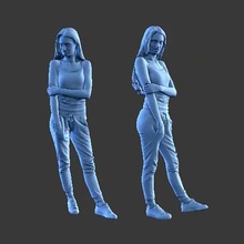 personaje figura niña w29 Arte humano hombre minifigura cuerpo personas hembra 3d print model - Mito3D