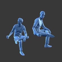 personaje figura sentar s01 Arte humano hombre minifigura cuerpo personas 3d print model - Mito3D