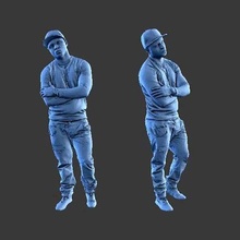 character man figure a35 art human minifigure body people 3d print model - Mito3D