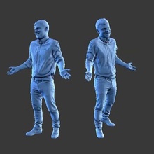 character man figure a88 art human minifigure body people 3d print model - Mito3D