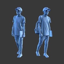 character man figure a93 art human minifigure body people 3d print model - Mito3D