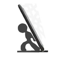 karakter telefon seyyar akıllı tablet destek Kulp poz ırk dizüstü bilgisayar ayakta durmak hücre 3d print model - Mito3D