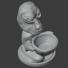 character pot art flowerpot inside outside decoration 3d print model - Mito3D