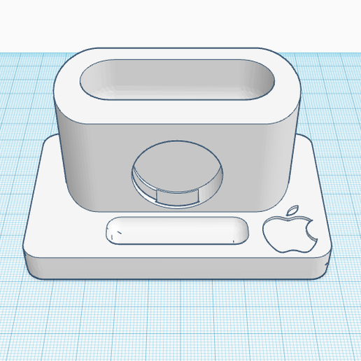 cobrando doca maçã airpods pró berço airpodspro 3D print model - Mito3D