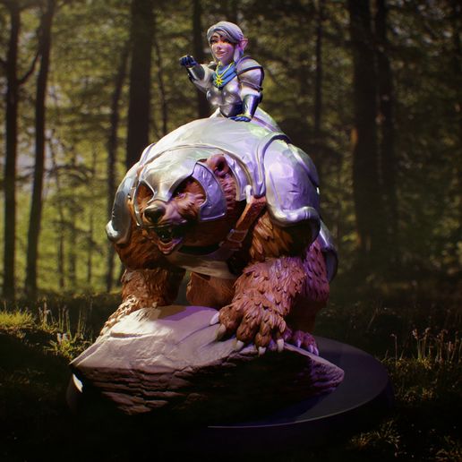 charging gnome paladin rider 3D print model - Mito3D