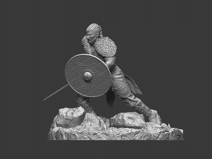 mise charge viking âge guerriers 3d print model - Mito3D