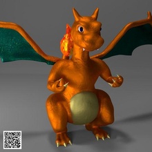 charizard game firetype pokemon figures toy 3d print model - Mito3D