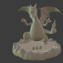 charizard Base Pokémon Spielzeug Ventilator Kunst Pokebola Skulptur 3d print model - Mito3D