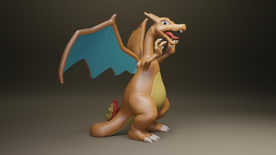 charizard color pokemon charizard aslan3d dinosaur dragon  3d print model - Mito3D