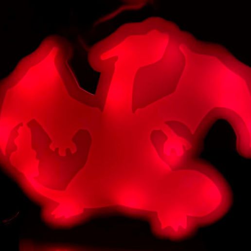 charizard Schreibtisch Licht Pokémon Beleuchtung 3D print model - Mito3D