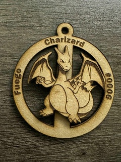 charizard key ring svg pokemon keychain mdf laser cnc 3d print model - Mito3D