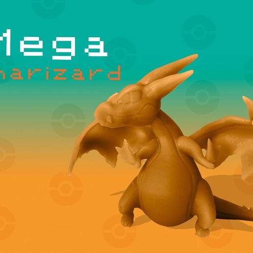 mega charizard gioco charmander charmeleon carino pokemon figure andare giocattolo giocattoli accessori di 3D print model - Mito3D