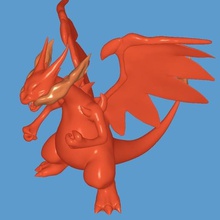 charizard méga Pokémon 3d print model - Mito3D