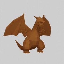 charizard poly pokemon 3d print model - Mito3D