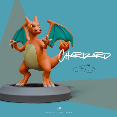 charizard stylized version pockemon toy table 3d print model - Mito3D