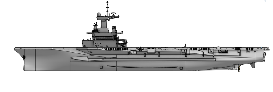 Charles gaulle aeronave puerta r91 1 700 juego marina macional Francia francés Armada nuclear portador ráfaga barco Embarcacion modelo 3d print model - Mito3D