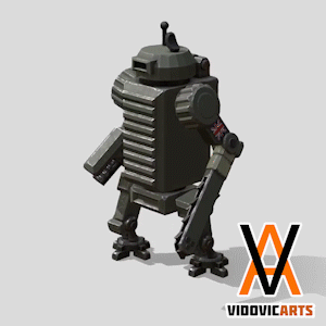 Charles mki vidovicarts mech achaparrado caminante robot muerto mesa 3d print model - Mito3D