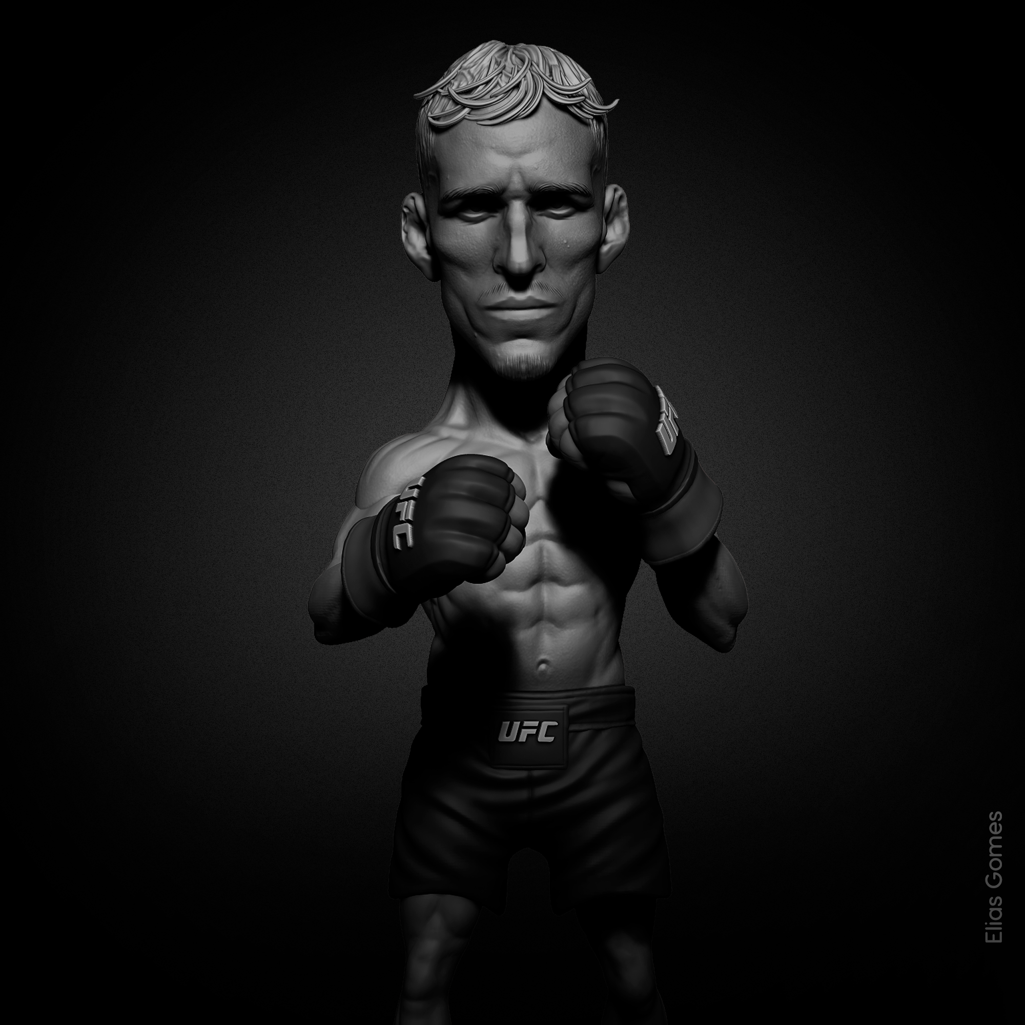 charles oliveira ufc bronx mma fight combat jiu jitsu brazil brazillian sport 3D print model - Mito3D