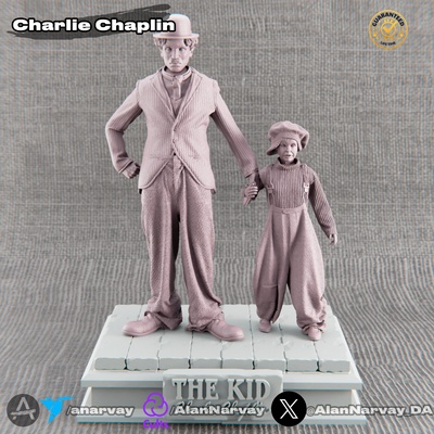 charlie chaplin kind film kunst charles alt jahrgang detailliert realistisch hollywood cine klassisch 3d print model - Mito3D