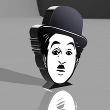 Charlie Chaplin Lampe Charlotte LED Kino 3d print model - Mito3D