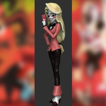 charlie hazbin hotel gadget youtube animation die Trickfilme cartoon Mädchen karaoke Modell Dämon 3d print model - Mito3D
