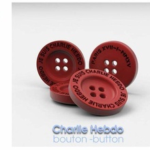 charlie hebdo bouton coat button fashion 3d printer printing je suis makerbot makerbotdigitizer paris ultimaker 3d print model - Mito3D
