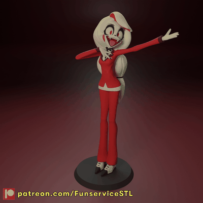 charlie morningstar hazbin hotel cartoon furry girl cute hell demon character 3d print model - Mito3D