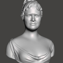charlie wurtenburg art statua replica donna il busto marmo museo principessa 3d print model - Mito3D