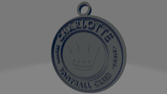 charlotte fútbol club mls liga futbol llavero llaves recuerdo regalo deporte Estados Unidos Canadá America anillo carolina norte 3d print model - Mito3D