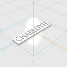 Charlotte lettres Nom femelle 3d cadeau 3d print model - Mito3D