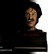 charly garcia bust musician rock argentina 3d print model - Mito3D