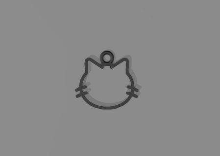 charm key chain kitty cat cat kitty cat cute keychain earrings love cats jewelry  3d print model - Mito3D
