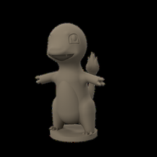 Charmander Sanat pokemon ateş 3d print model - Mito3D