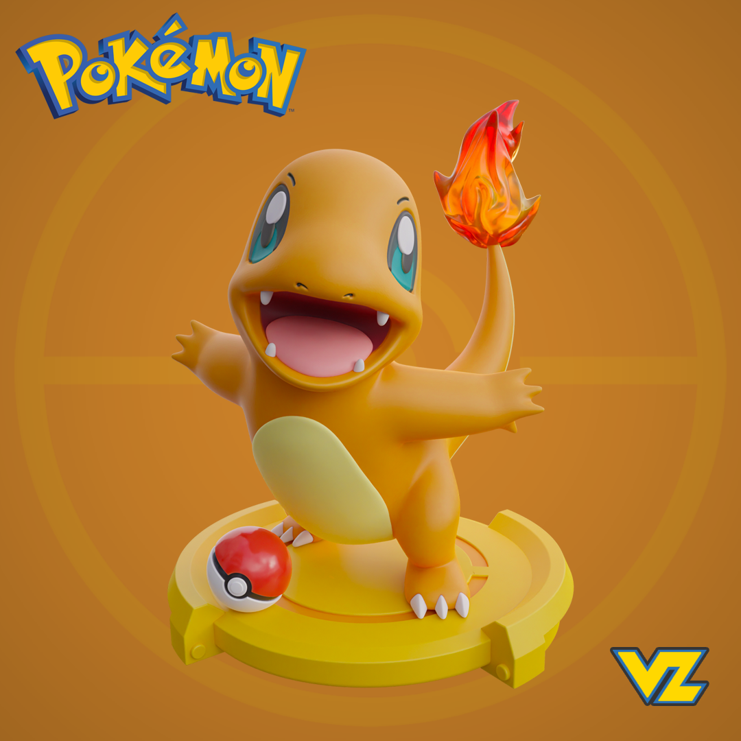 charmander pokemon oyun pikaçu pokeball 3dprint şirin kawai oyuncak sincap evcil hayvan anime 3D print model - Mito3D