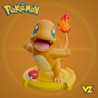 charmander pokemon oyun pikaçu pokeball 3dprint şirin kawai oyuncak sincap evcil hayvan anime 3d print model - Mito3D